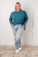 Load image into Gallery viewer, Simply Basic Ribbed Hacci Sweater in Teal
