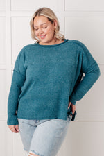 Load image into Gallery viewer, Simply Basic Ribbed Hacci Sweater in Teal
