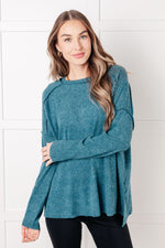 Load image into Gallery viewer, Simply Basic Ribbed Hacci Sweater in Teal
