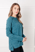 Load image into Gallery viewer, Simply Basic Ribbed Hacci Sweater in Teal
