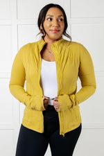 Load image into Gallery viewer, Staying Swift Activewear Jacket in Yellow Pear
