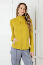 Load image into Gallery viewer, Staying Swift Activewear Jacket in Yellow Pear
