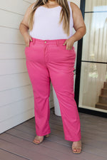 Load image into Gallery viewer, Tanya Control Top Faux Leather Pants in Hot Pink
