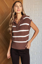 Load image into Gallery viewer, Tea Service 1/4 Zip Sleeveless Sweater
