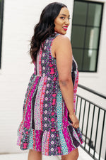 Load image into Gallery viewer, That&#39;s So Boho Mixed Print Sleeveless Dress
