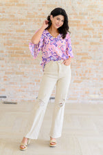 Load image into Gallery viewer, The Tropics V-Neck Top in Blush Multi
