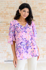 Load image into Gallery viewer, The Tropics V-Neck Top in Blush Multi
