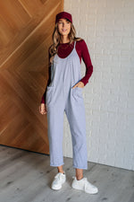 Load image into Gallery viewer, Totally Me Spaghetti Strap Jumpsuit in Heather Grey
