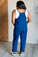 Load image into Gallery viewer, Totally Me Spaghetti Strap Jumpsuit in Light Navy
