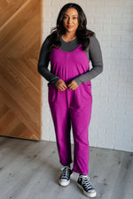 Load image into Gallery viewer, Totally Me Spaghetti Strap Jumpsuit in Light Plum
