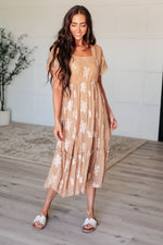 Load image into Gallery viewer, Trusting My Intuition Balloon Sleeve Dress in Camel
