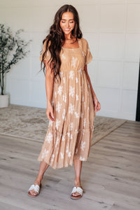 Trusting My Intuition Balloon Sleeve Dress in Camel