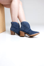 Load image into Gallery viewer, Twilight Studded Heeled Ankle Boot in Taupe
