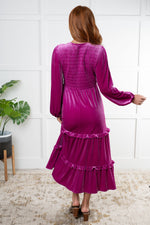 Load image into Gallery viewer, Velvet Flamenco Maxi Dress
