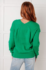 Load image into Gallery viewer, Very Understandable V-Neck Sweater in Green
