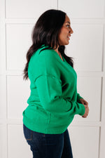 Load image into Gallery viewer, Very Understandable V-Neck Sweater in Green
