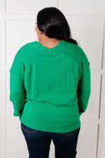 Load image into Gallery viewer, Very Understandable V-Neck Sweater in Green
