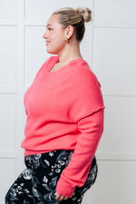 Load image into Gallery viewer, Very Understandable V-Neck Sweater in Pink
