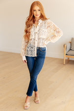 Load image into Gallery viewer, Vintage Lace Lace Button Up
