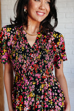 Load image into Gallery viewer, Wildflower and Barley V-Neck Button Up Dress
