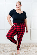 Load image into Gallery viewer, Your New Favorite Joggers in Red Plaid
