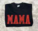 Load image into Gallery viewer, MAMA (RED GLITTER PATCH) Black Sweatshirt
