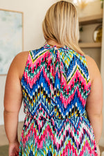 Load image into Gallery viewer, Chevy to the Levy Chevron Dress
