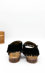 Load image into Gallery viewer, Fringe Star Sandal in Black
