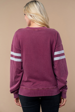 Load image into Gallery viewer, Sequin Football Long Sleeve Knit Top
