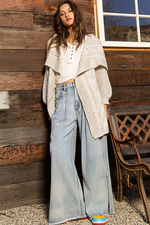 Load image into Gallery viewer, Twist Weave Shawl Collar Balloon Sweater Cardigan
