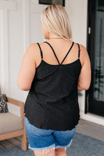 Load image into Gallery viewer, Eye on the Prize Eyelet Tank in Black
