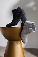 Load image into Gallery viewer, Shine Star Rhinestone Bootie in Silver
