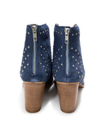 Load image into Gallery viewer, Twilight Studded Heeled Ankle Boot in Denim
