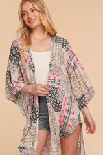 Load image into Gallery viewer, Bohemian Ehtnic Rayon Challis Cover Up Kimono
