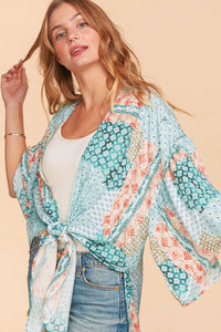 Bohemian Ehtnic Rayon Challis Cover Up Kimono