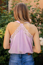 Load image into Gallery viewer, Lace Bonbon Bodysuit in Lavender
