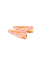 Load image into Gallery viewer, 2 Pack Teardrop Hair Clip in Pink Shell
