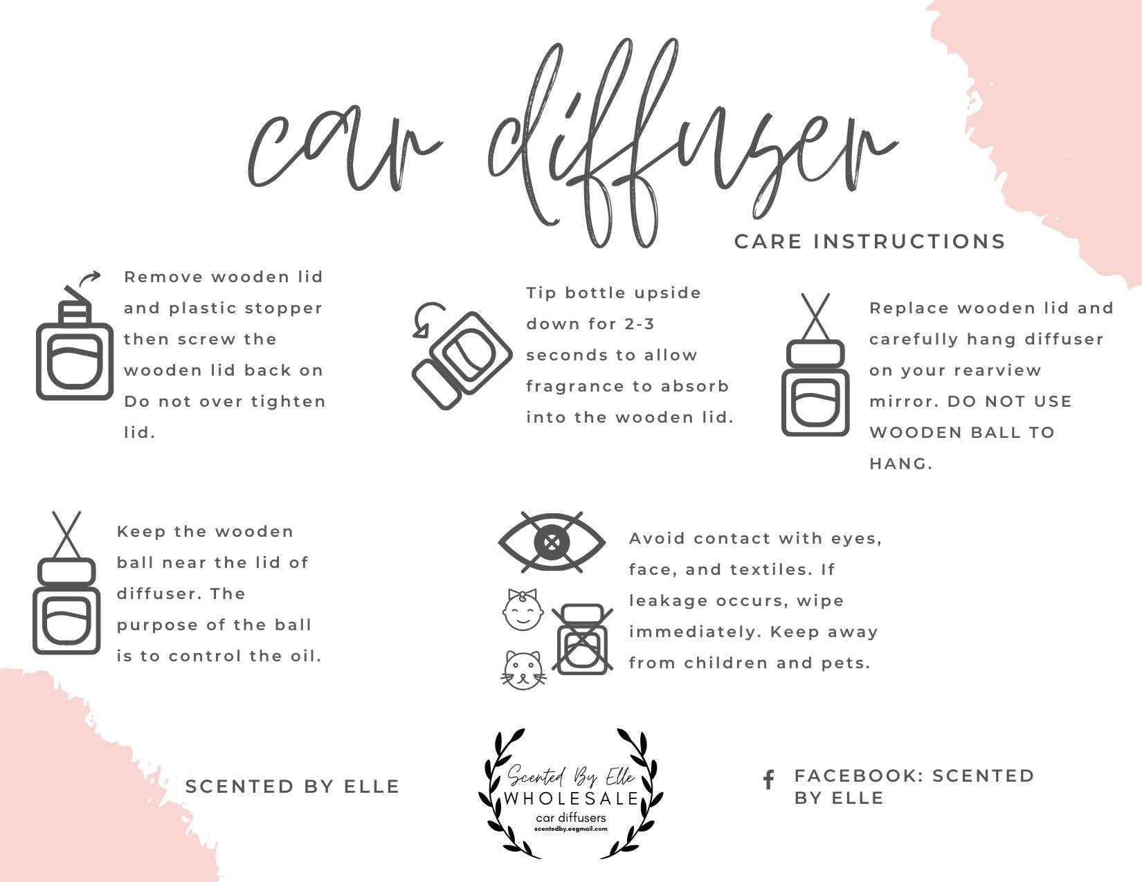 Essential Oil Car Diffusers in Assorted Scents