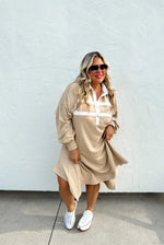Load image into Gallery viewer, Varsity Jersey Dress in Two Colors
