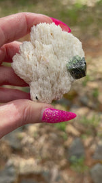 Load and play video in Gallery viewer, Green Tourmaline in Feldspar Matrix
