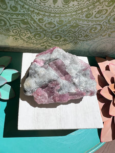 Pink Tourmaline in Quartz Matrix