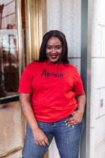 Load image into Gallery viewer, Amour Tee in Cherry Red
