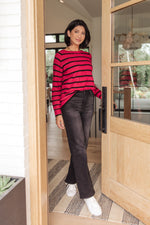Load image into Gallery viewer, Are We There Yet? Striped Sweater
