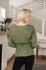 Load image into Gallery viewer, Ariana Printed Top in Olive
