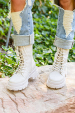 Load image into Gallery viewer, Autumn Feels Combat Boots
