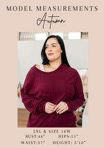 Load image into Gallery viewer, Drive Downtown Dolman Sleeve Top in Wine

