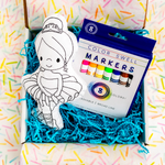 Load image into Gallery viewer, Ballerina Doodle Coloring Activity Doll

