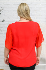 Load image into Gallery viewer, Best Of My Love Short Sleeve Blouse In Red
