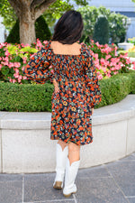 Load image into Gallery viewer, Bet On It Shirred Long Sleeve Floral Dress
