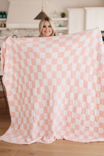 Load image into Gallery viewer, Penny Blanket Single Cuddle Size in Pink Check
